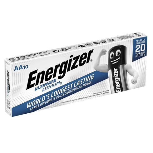 Energizer Ultimate Lithium AA Batteries LR6 L91 - Pack of 10 - TradeNRG UK